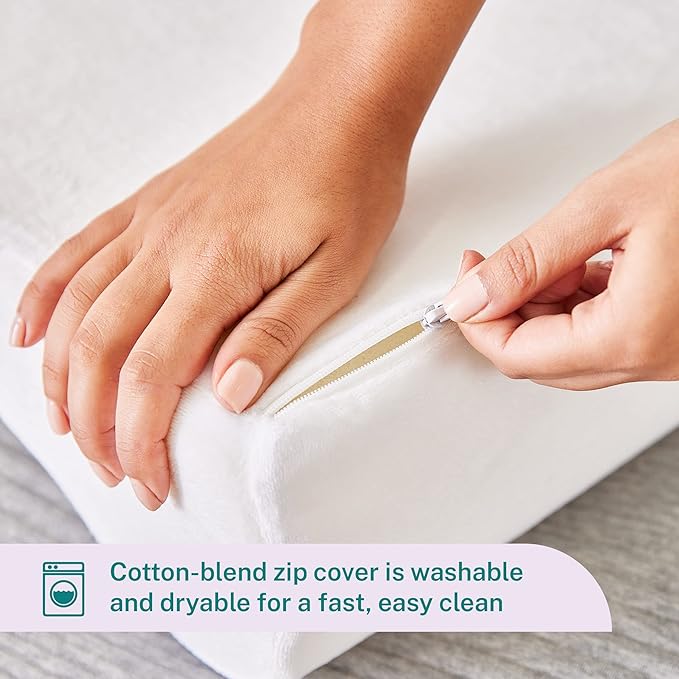 Sleep Innovations Memory Foam Contour Pillow, Queen Size, Head, Neck, and Shoulder Alignment, Side and Back Sleepers, Medium Support