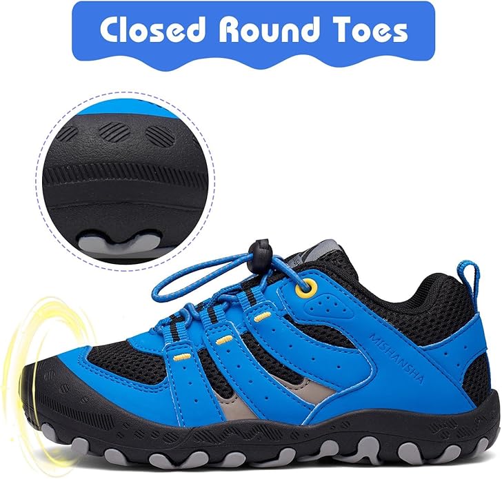 Mishansha Boy's Girl's Hiking Shoes Low Top Sneakers Outdoor Trekking Walking Climbing Running Shoes
