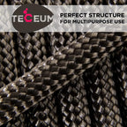 TECEUM 5/32" Paracord Rope 1000 – 1000ft / 200ft / 100ft / 50ft – Tactical Parachute Cord 4mm – 45+ Colors – Nylon String for Survival & Camping Gear – Stripe Cord for Survival – Utility Rope