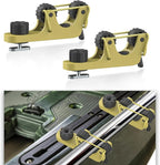 1006 2 PCS Adjustable Kayak Paddle Holder Track Mount Fits Various Shaft Diameters –Universal Rail Mount for Paddle, Fishing Rod, Net – Kayak Accessories for Fishing & Touring