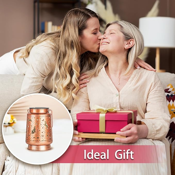 2 Pack Dog Outdoor Solar Hanging Lanterns Waterproof LED Solar Lights Metal Decorative Lanterns for Garden, Patio, Courtyard, Backyard, Yard Decor Unique Dog Gifts for Women Gardening