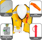 Inflatable Life Jacket Supports up to 330 lbs |Life Vest for Adults|PFD Low Profile| Manual (YSH700-Grey)