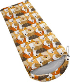 Galaxy Wolf Camping Sleeping Bags Warm & Cool Weather Waterproof Backpacking Blue Purple Starry Sky Sleeping Bag All Seasons Camping, for Adult Kids Boy Girls Camping Gear Equipment, Traveling