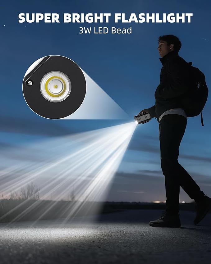 4 Pack Solar Camping Lantern with 1600mAh Rechargeable Battery, 30-Hour Runtime, 360° LED Tent Light & Super Bright Flashlight, Compact & Portable for Hiking, Emergency, Outdoor