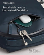 Troubadour Apex 3.0 Compact - 16L Premium Laptop Backpack - Ergonomic & Water Resistant - Designed for Work and Travel - Navy