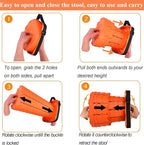 Fishboy Upgraded Square Collapsible Stool, 400lbs Max Weight, Lightweight But Sturdy, Portable Retractable Folding Telescoping Foldable Camping Stool for Adults Outdoor Fishing Hiking Travel BBQ