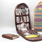 NatSumeBasics Camping Travel Cooking Utensils Organizer Travel Bag Portable Pouch for BBQ Camp Cookware Kitchen Kit