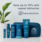 Oars + Alps Men's Skin Care Kit, Gift Set Includes Face Wash, Eye Roller, and Moisturizer, Vegan and Gluten Free, Travel Size & TSA Approved, 3 Items Total