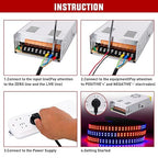Nilight AC 110V/220V to DC 12V Voltage Converter 50A 600W Switching Power Supply Adapter Transformer Low Voltage Output LED Driver for LED Strip Light Radio CCTV Camera Security Video System