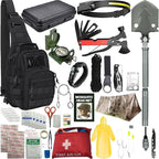 Survival Kit - All-in-One Survival Gear and Supplies for Camping, Hiking, Hunting, and Car Emergencies - Essential Tools, Great Gift for Men, Fathers, Boyfriends, Boys, Dads and Scouts