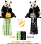 ALEVMOOM Upgraded Telescoping Collapsible Stool with Cushion, Folding Stool with Printing Portable Retractable Foldable Seat Max Load 600lbs for Adults Camping Fishing Outdoor