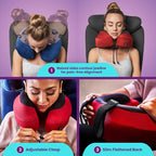 Cabeau Airplane Travel Pillow for Long Flights - Evolution S3 - Supportive Memory Foam with Seat Straps to Secure Your Head and Neck and Provides 360° Support (Jet Black)