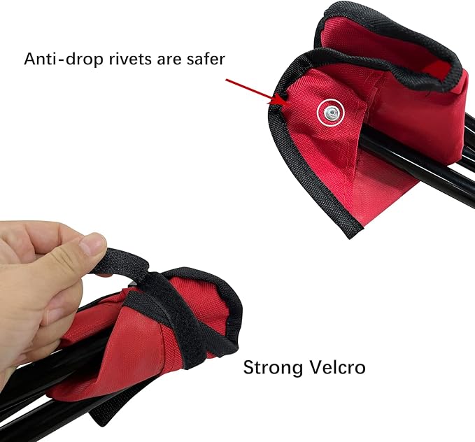 Folding Camping Stool Portable Outdoor Chair Use Height 12.5in Fishing Chair Seat for Camping Hiking Golf Hunting Hiking Outdoor Gardening and Travel Beach Maximum Weight Capacity 300 lbs (Red)