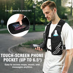 Running Vest for Women Men, Running Hydration Vest with 500ml Soft Flask & Touch-Screen Phone Pocket, Reflective Lightweight Hydration Backpack for Hiking with Adjustable Chest Waist Straps