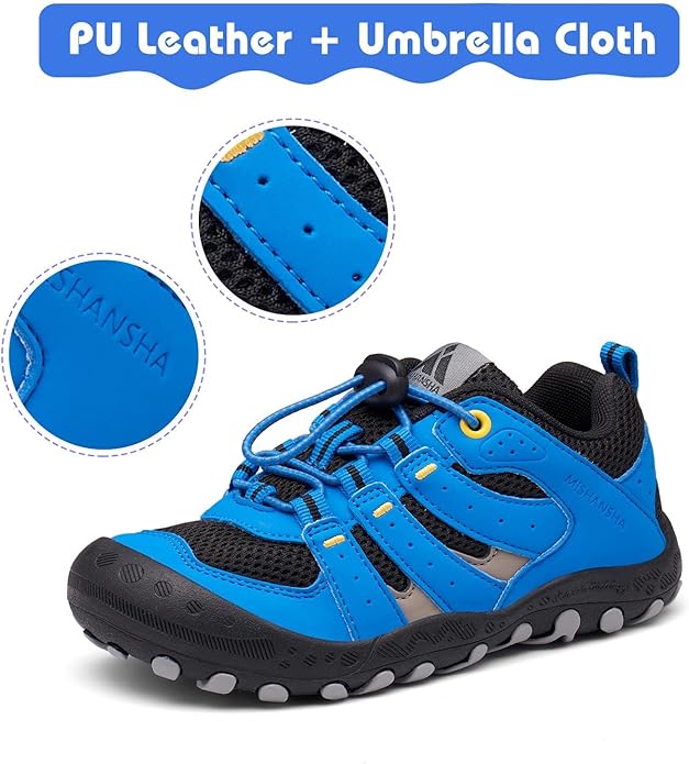 Mishansha Boy's Girl's Hiking Shoes Low Top Sneakers Outdoor Trekking Walking Climbing Running Shoes