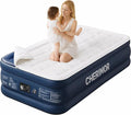 Twin XL Air Mattress with Built-in Pump & Luxury Quilted Topper, 80" Length, 20" Height, 2.5 Min Fast Inflation, 500lbs Support, Blow up Mattress with Carry Bag for Guest, Camping & Home