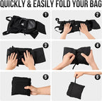 FUNANASUN 16L Ultra-Lightweight Foldable Waterproof Hiking Backpack For Women Men Small Backpack For Hiking Commuting Travel, Black