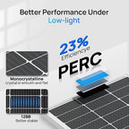 ECO-WORTHY 400W Solar Panels 4pcs 100 Watt 18V Monocrystalline Solar Panel Module for Off Grid PV Power for Home, Camping, Boat, Shed Farm, RV,12V Battery,2-Pack 2 * 100W