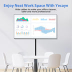 Yecaye Cord Hider, 113in Black Cord Covers for Wires on Wall, One-Cord Cord Organizer, Easy Install Cable Management Kit, Cable Cover Home Office, W0.59in H0.4in, Black