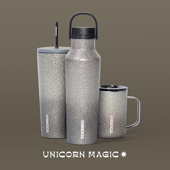 Corkcicle Sport Canteen - Keeps Drinks Cold 25 Hours - Stainless Steel Water Bottle - Triple-Insulated - Spill-Proof - Summer Drinkware Gift - Keeps Drinks Ice Cold - 20 oz - Steel Shadow