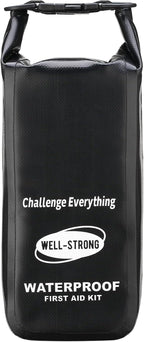 Waterproof First Aid Kit Roll Top Boat Emergency Kit with Waterproof Contents for Fishing Kayaking Boating Swimming Camping Rafting Beach Black