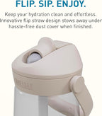 CamelBak Thrive Flip Straw 25oz Water Bottle with Tritan Renew – Easy Carry - Straw Top, Clear