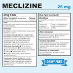 Puregen Labs Meclizine 25 mg Antiemetic 200 chewable Tablets | Motion Sickness Relief - Prevent Nausea, Vomiting, and Dizziness | Dairy Free | Made in USA | Value Pack – 200 chewable Tablets