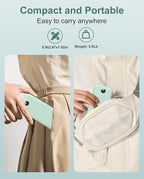 Portable Power Bank, 12000mAh 22.5W Phone Charger with Built-in Cables and Wall Plug, USB C Fast Charging Battery Bank with Smart LED Display, External Battery Pack for iPhone, iPad, Samsung etc Green