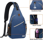 MOSISO Sling Backpack, Multipurpose Crossbody Shoulder Bag Travel Hiking Daypack