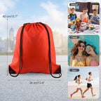 PLULON 2Pcs Drawstring Bags Bulk Drawstring Backpack Red Black String Backpack Cinch Sack Sport Gym Backpack Bags for Yoga Traveling Outdoor Sports