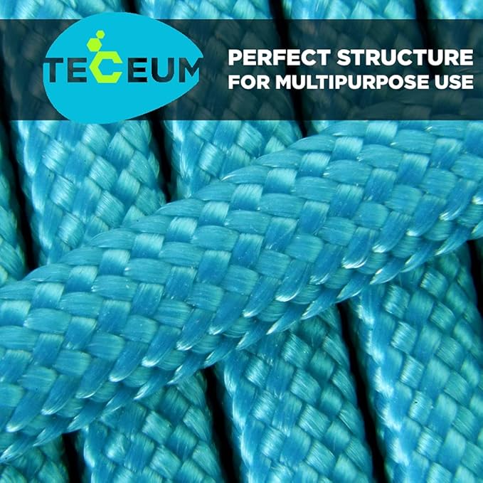 TECEUM 5/32" Paracord Rope 1000 – 1000ft / 200ft / 100ft / 50ft – Tactical Parachute Cord 4mm – 45+ Colors – Nylon String for Survival & Camping Gear – Stripe Cord for Survival – Utility Rope