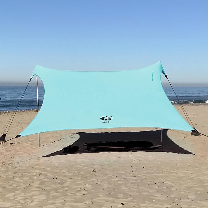 Neso Gigante - Portable Beach Tent - Ideal to Enjoy with Family and Friends - UPF 50+, Water-Resistant, and Lightweight - Seafoam, 11' x 11'
