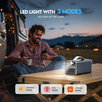 300W Portable Power Station, 299.7Wh Power Bank with AC Outlet, Dual Way 65W PD/USB-C Port, Laptop Charger Battery Pack Power Supply, Solar Generator for Camping Home Emergency