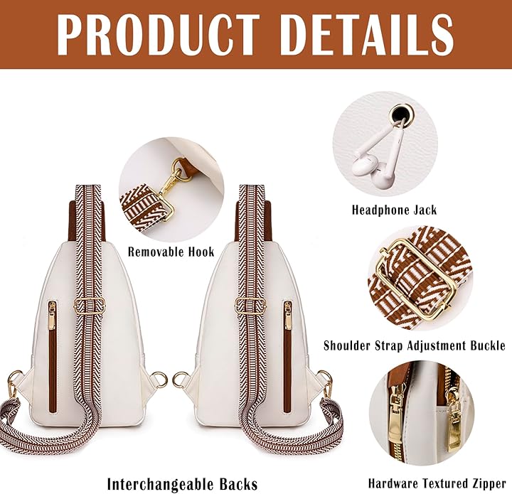 Cross Body Bags for Woman Men Sling Bag Chest Bag with Adjustable Strap Crossbody Handbags Women's Crossbody Bags