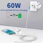 6FT USB-C to USB-C Charging Cable, 2-Pack USB 2.0 Type C to Type C Cord Compatible with iPhone 15 Pro/Max Samsung Galaxy S23 Google Pixel iPad Pro/Air, USBC to USBC Cable 2m