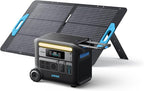 Anker SOLIX F2000 Portable Power Station, PowerHouse 767, 2048Wh GaNPrime Solar Generator with 100W Solar Panel, LiFePO4 Batteries, 4 AC Outlets Up to 2400W for Home, Power Outage, Outdoor Camping