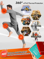 romision Thermal Underwear for Men Long Johns Fleece Lined Hunting Gear Bottom Top Set Base Layer for Cold Weather Gift