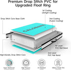 Round Floating Ring Inflatable Water Hammock Heavy Duty River Floats Lake Raft for Adults Tanning Pool Lounger Float Island Platform Pad Mat for Party