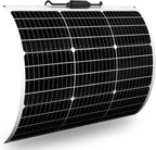 Flexible Solar Panel 50W 12V Monocrystalline Module Fiberglass Lightweight Charge for RV Trailer Boat Cabin Van Car Uneven Surfaces (50W-1)