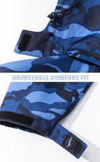 TACVASEN Men's Rain Jacket Lightweight Windbreaker with Hooded Water Resistant Outdoor Raincoat for Hiking Travel Camping