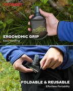 UTOBEST 150ml Soft Flask, 2 Pack Flexible TPU Hydration Water Bottle, Collapsible with 28mm Caliber for Running, Hiking, Cycling, Climbing, and Marathon Green