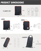 Large Compression Packing Cubes for Travel-Packing Cube Luggage Organizers 7 Piece Set for Checked Luggage-Ultralight, Expandable/Compression Bags by TRIPPED Travel Gear (Grey/Orange)