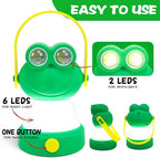 Outdoor Equipment LED Camping Lantern & Headlamp Set for Kids, Battery Powered Night Light, Theme Gift for Children's Day, Birthday, Lightweight Tent Lamp for Children (Frog Set)