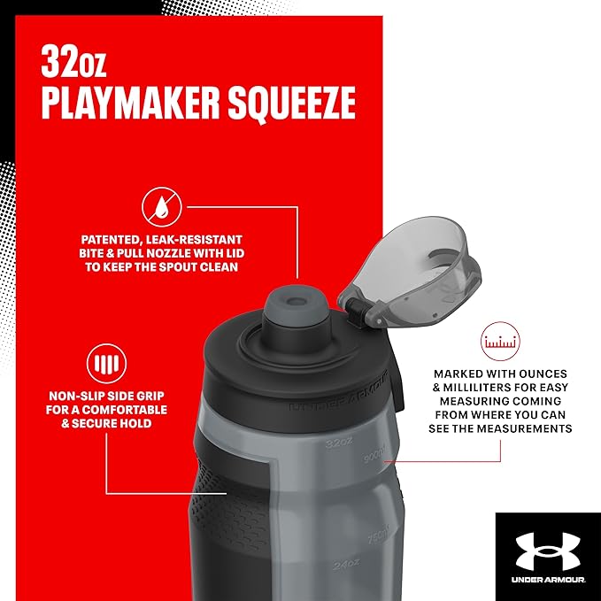 UNDER ARMOUR 32oz Playmaker Squeeze Water Bottle