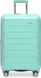 Traveler's Choice Pagosa Hardshell Expandable Luggage with Spinner Wheels, Mint, 26-Inch Medium