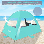 Gorich Beach Tent Sun Shelter for 3/4-5/6-7/8-10 Person with UPF 50＋ UV Protection, Lightweight & Easy Setup Beach Shade Canopy, Portable Beach Shade Tent Beach Cabana