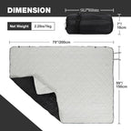REDCAMP Large Warm Camping Blanket with Sherpa Lining, Cold Weather Warm Outdoor Blanket Waterproof and Windproof for Camping Stadium, Machine Washable 59"x79" White