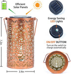 2 Pack Peacock Outdoor Solar Hanging Lanterns Waterproof LED Solar Lights Metal Decorative Lanterns for Garden, Patio, Courtyard, Backyard, Yard Decor Unique Peacock Gifts for Women Gardening