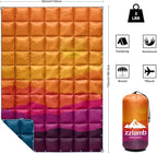 zzlamb Camping Blanket, Outdoor Lightweight Travel Blanket Puffy Portable Down Alternative, Windproof Warm Cloak with Snaps, Cozy Quilt Backpacking Picnic RV Plane Car Hammock Beach Climbing