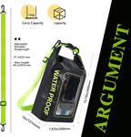 IP68 Waterproof Dry Bag, 2L - Roll Top Waterproof Pool Bag，Dry Bags for Kayaking Waterproof-w/Phone Pouch,Large Waterproof Phone Pouch,Boating & Kayak Accessories Camping (Black 5L)